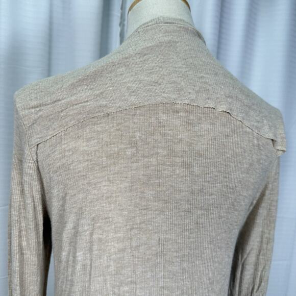 Joah Brown Soleil Open Front Cardigan Women's One Size Beige Comfort Soft Layers - Picture 6 of 12